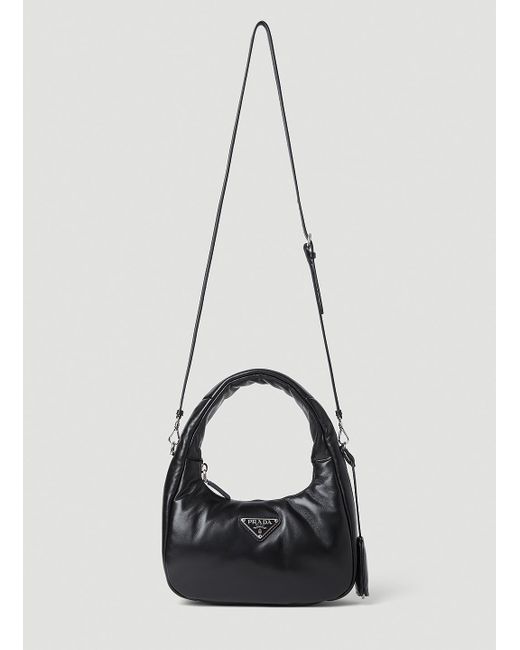 Prada Padded Nappa Handbag in Black | Lyst Australia