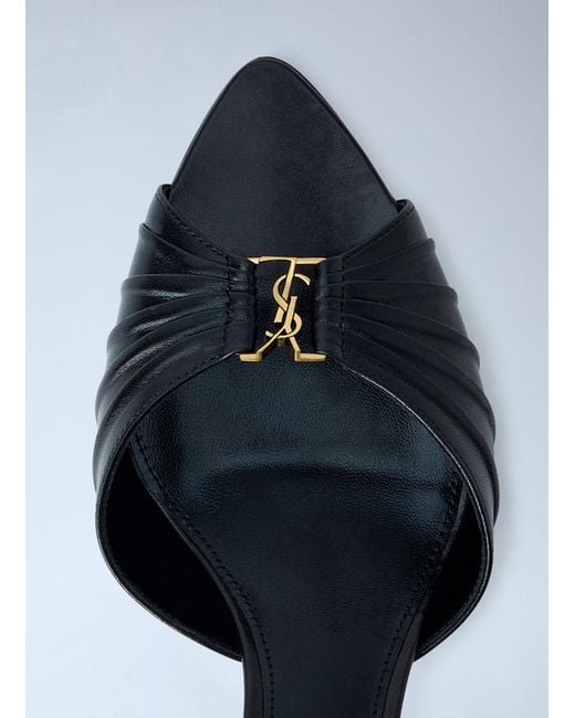 Saint Laurent Black Babylone Heeled Sandals