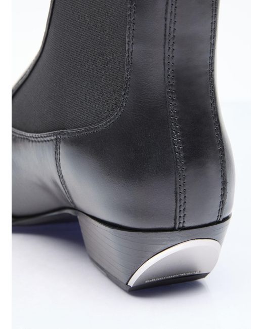 Alexander Wang White Slick 40 Ankle Boots