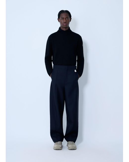Moncler + Jil Sander Black Felted Wool Hooded Sweater for men