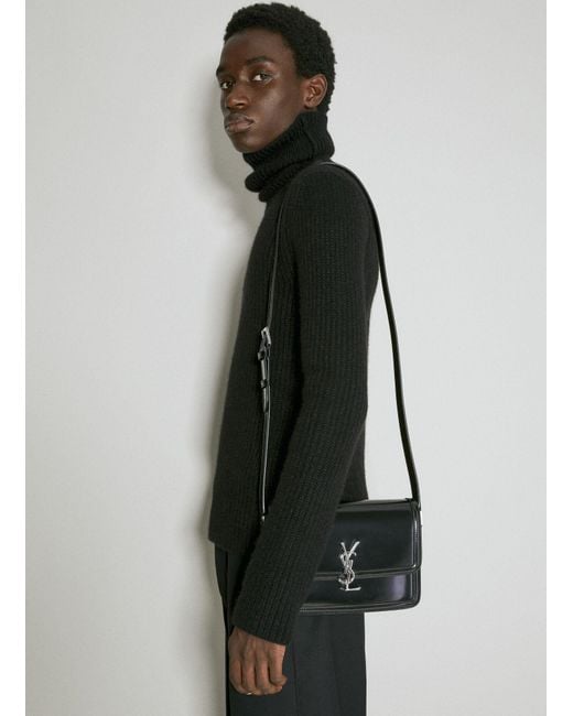 Saint Laurent Black Solferino Medium Crossbody Bag for men