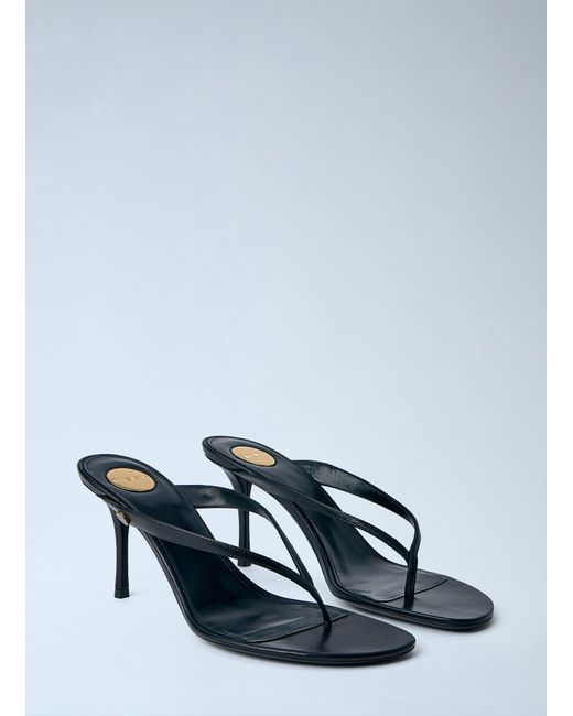Saint Laurent Gray Sue Thong Sandals
