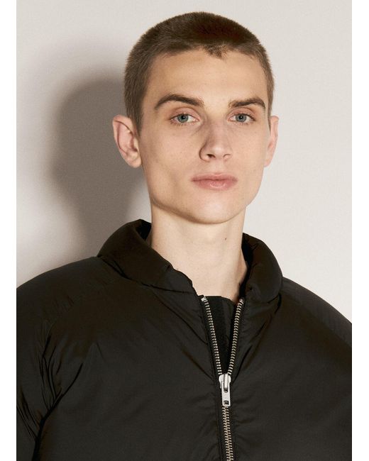 Entire studios Black Pillow Bomber Jacket for men