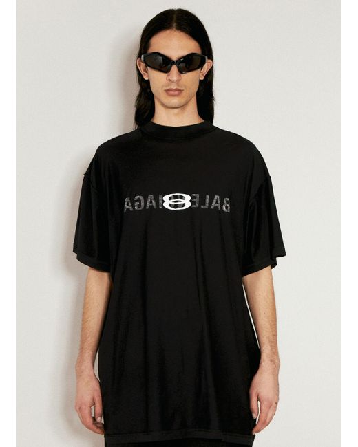 Balenciaga Black Inside Out Short Sleeve T-shirt for men