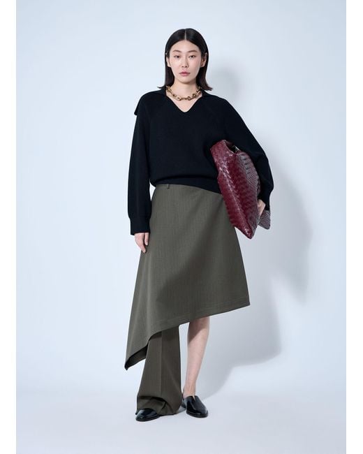 Bottega Veneta Black Wool Culottes