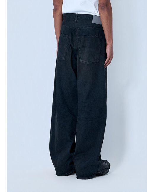 Balenciaga Blue Wide-Leg Denim Trousers for men