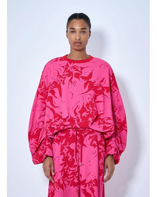Dries Van Noten Pink Draped Sweatshirt