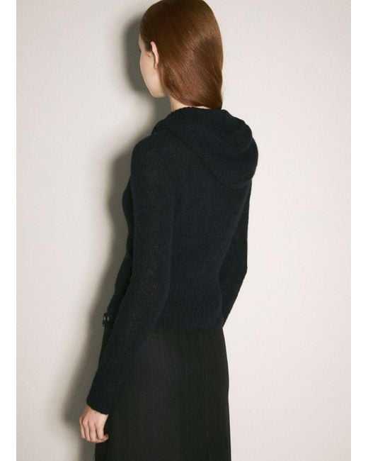 Our Legacy Black Compact Hooded Zip-up Cardigan