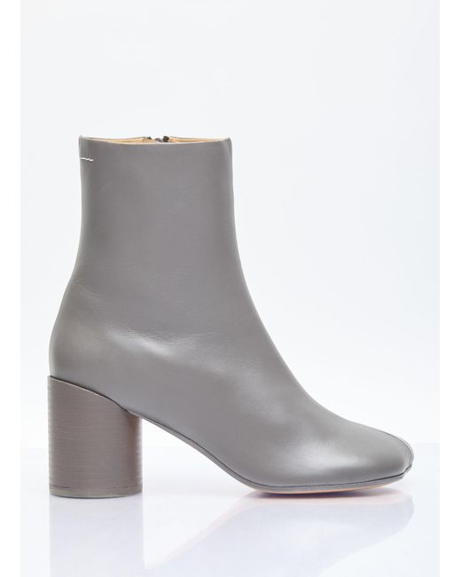 MM6 by Maison Martin Margiela Gray Anatomic Ankle Boots