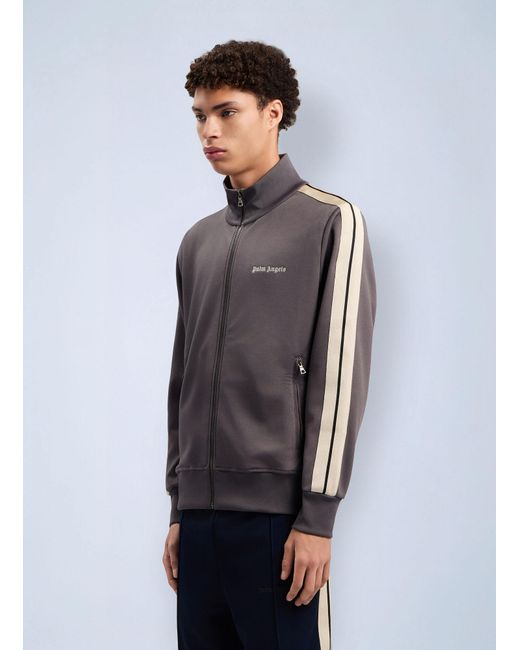 Palm Angels Gray Classic Logo Track Jacket for men