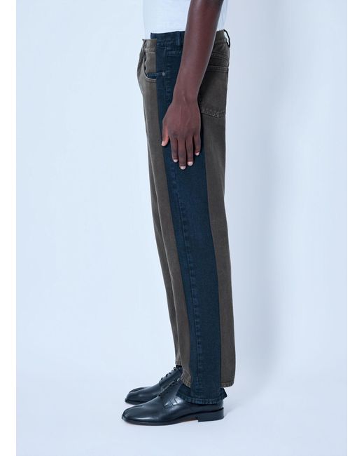 Maison Margiela Gray Spliced Denim Trousers for men