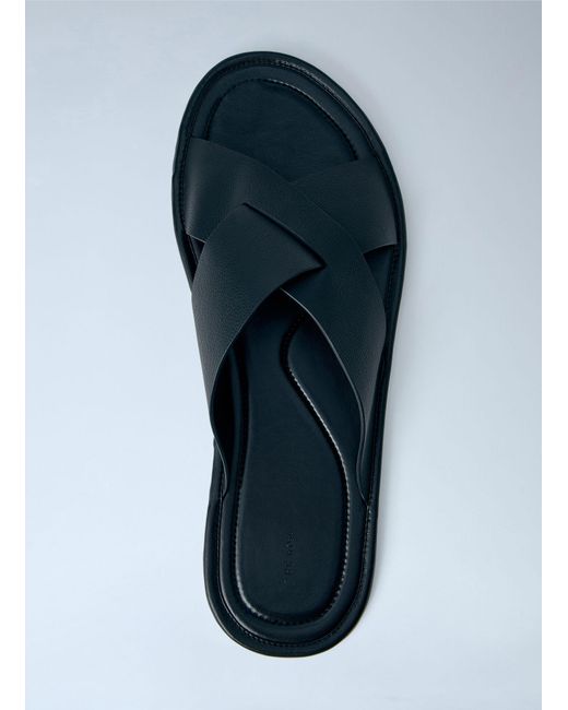 The Row Blue Malick Crossed-Strap Sandals for men