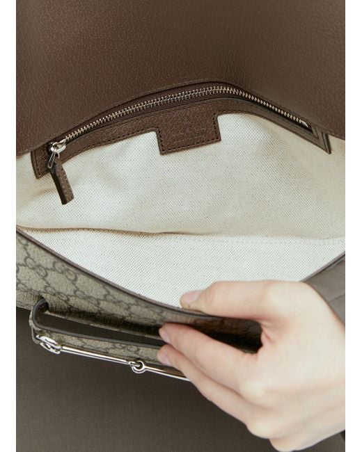 Gucci Gray Horsebit 1955 Small Shoulder Bag