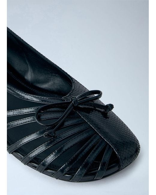 Abra Black Double Shoe Flats