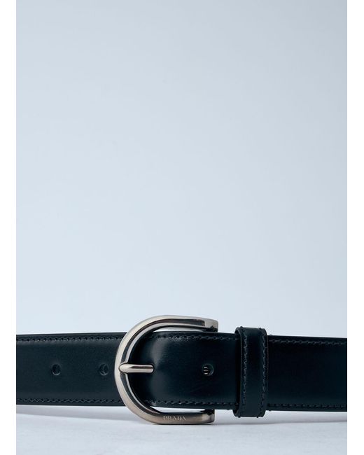 Prada Blue Leather Belt for men