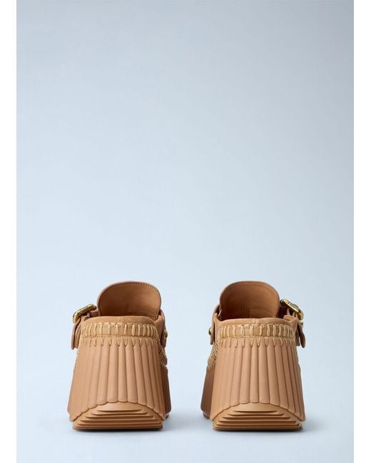 Chloé Blue Chloé Nama Wedge Mules