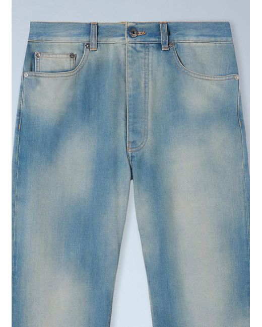Off-White c/o Virgil Abloh Blue Diagonal Raw Patch 90S Skate Jeans for men