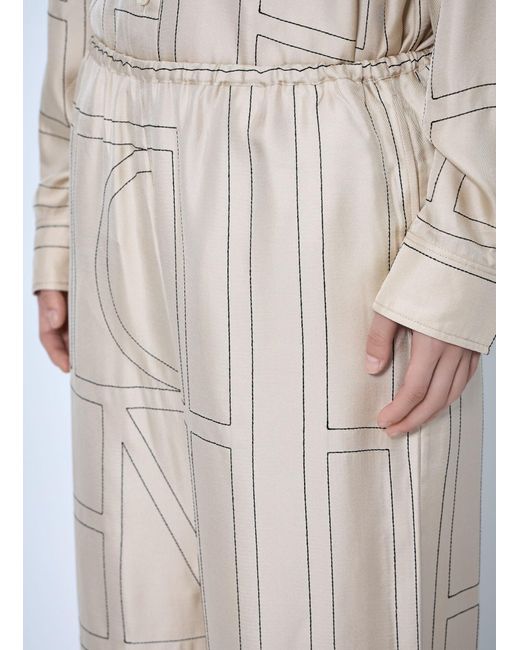 Totême Natural Monogram Silk Pj Pants