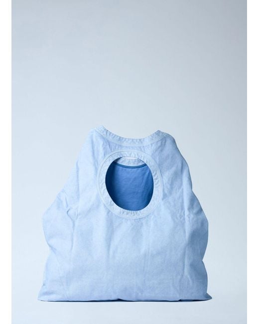 Issey Miyake Blue Sculptural Shoulder Bag
