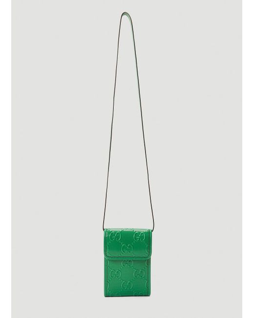 Gucci Green GG Embossed Mini Bag for men