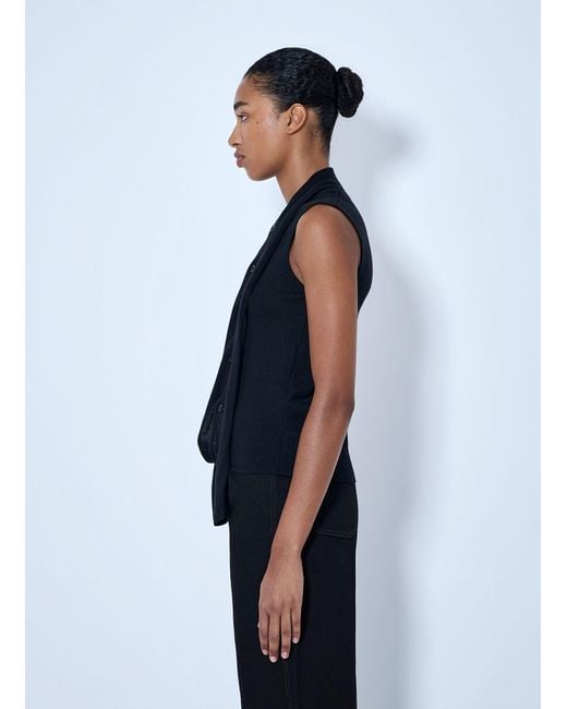 Lemaire Blue Asymmetrical Vest