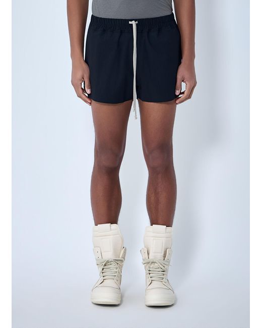 Rick Owens Blue Elasticated Waistband Shorts for men