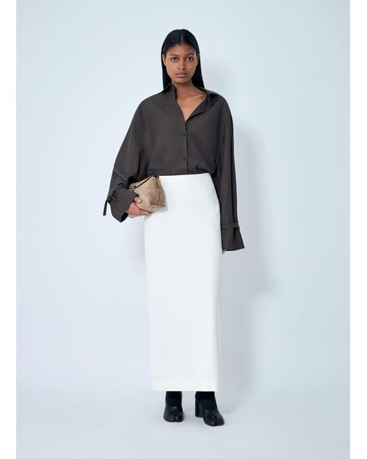 Totême  White Light Wool Skirt