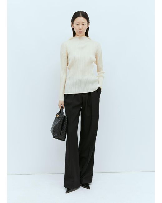 Bottega Veneta White Medium Andiamo Handbag