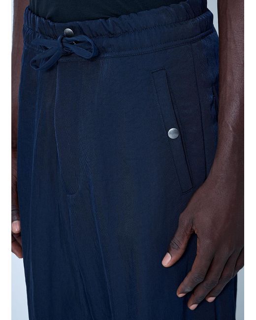 Dries Van Noten Blue Drawstring Pants for men