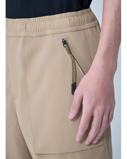 Moncler Natural Elasticated Waist Cargo Shorts for men