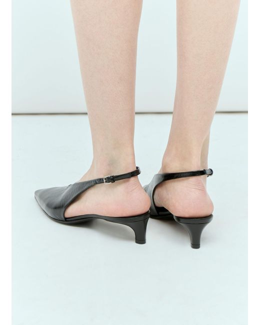 Jil Sander Natural Pointed Slingback Heels