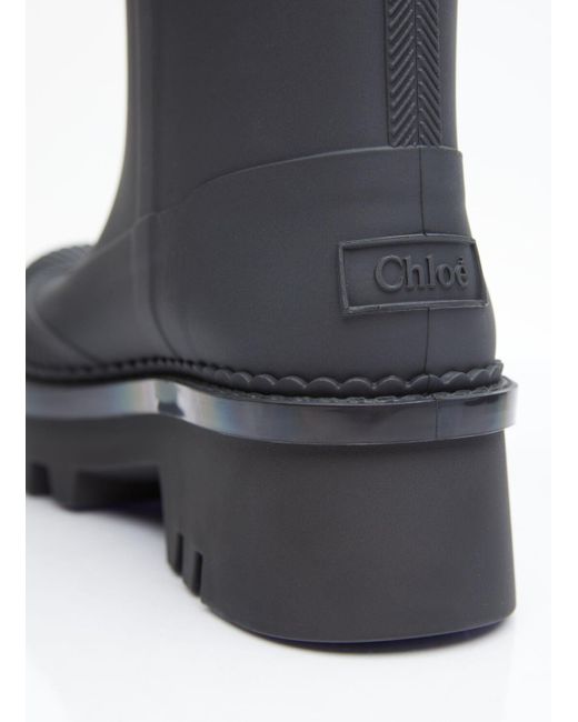 Chloé Black Raina Rain Boots