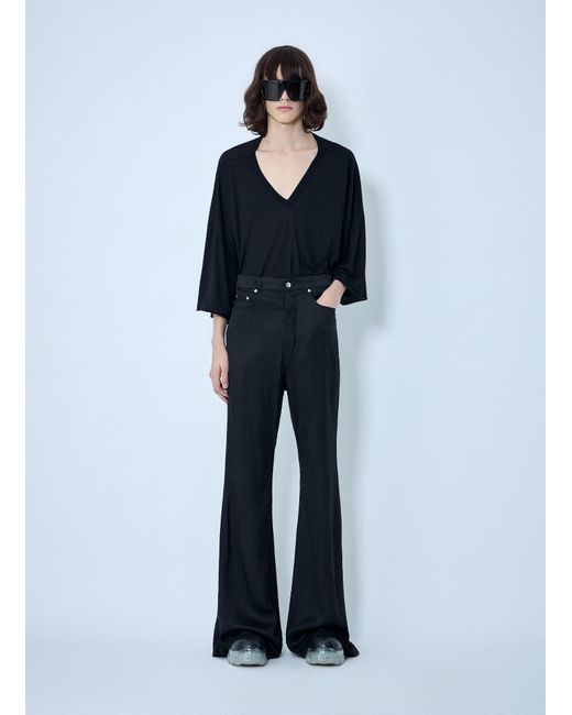 Rick Owens Blue Flared Trousers for men