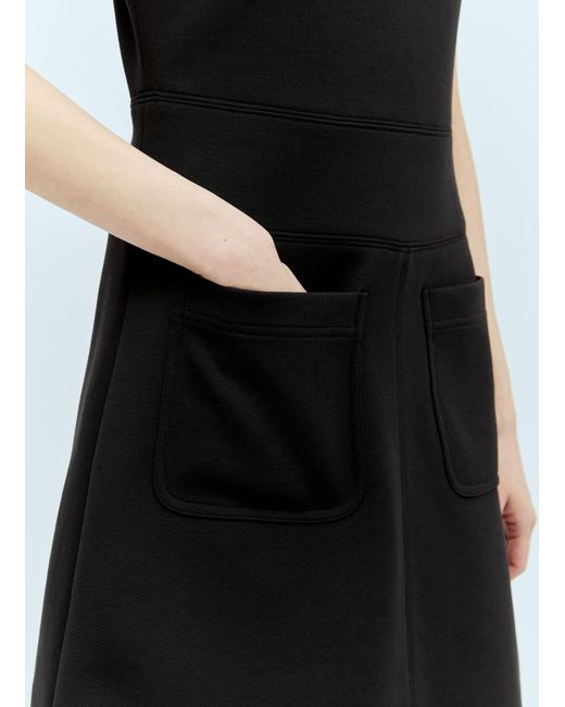 Moncler Black Logo Patch Mini Dress