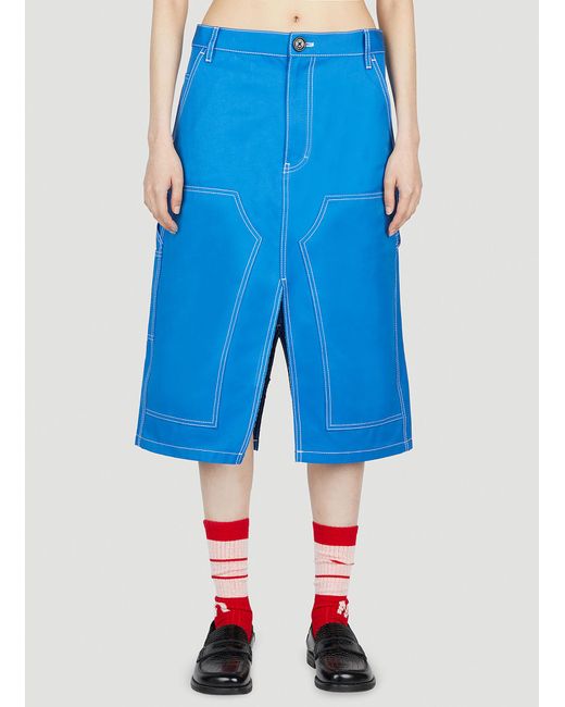 MERYLL ROGGE Blue Workwear Skirt