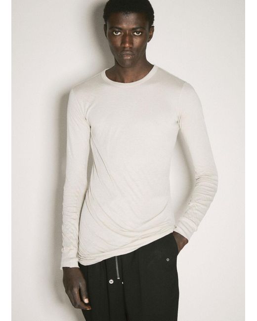 Rick Owens Double Layer T-Shirt in Natural for Men | Lyst Rick Owens Double Layer T-Shirt in Natural for Men | Lyst