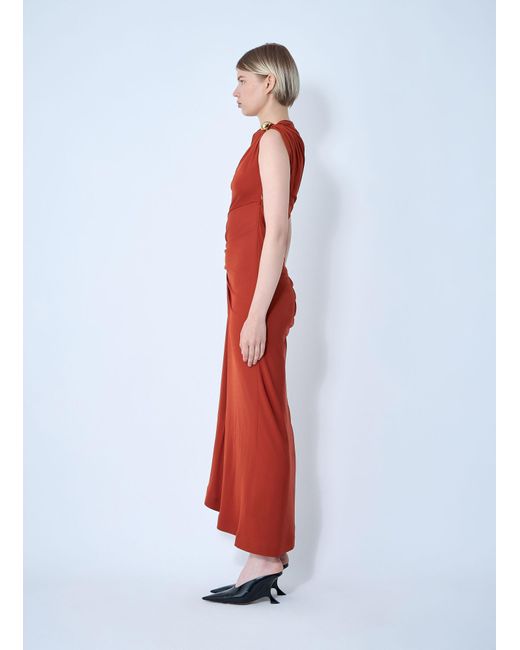 Bottega Veneta Red Viscose Jersey Dress