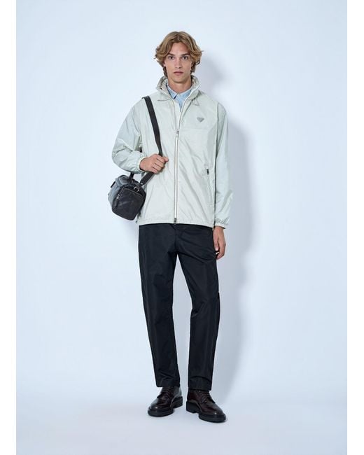 Prada Gray High-Neck Zip Jacket for men