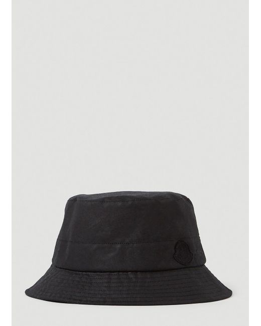2 Moncler 1952 Black X Barbour Waxed Bucket Hat for men