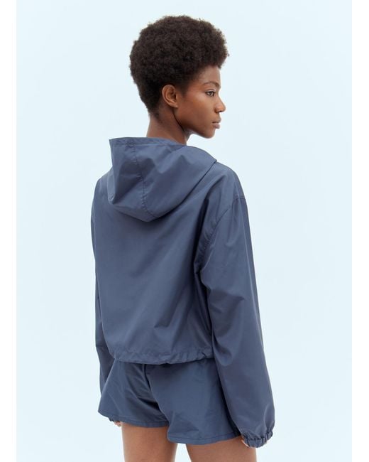 Miu Miu Technical Blouson Jacket in Blue | Lyst Australia