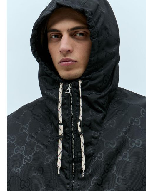 Gucci Black Gg Hooded Jacket for men