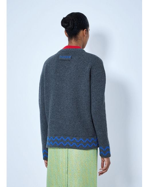 Marni Blue Roundneck Sweater