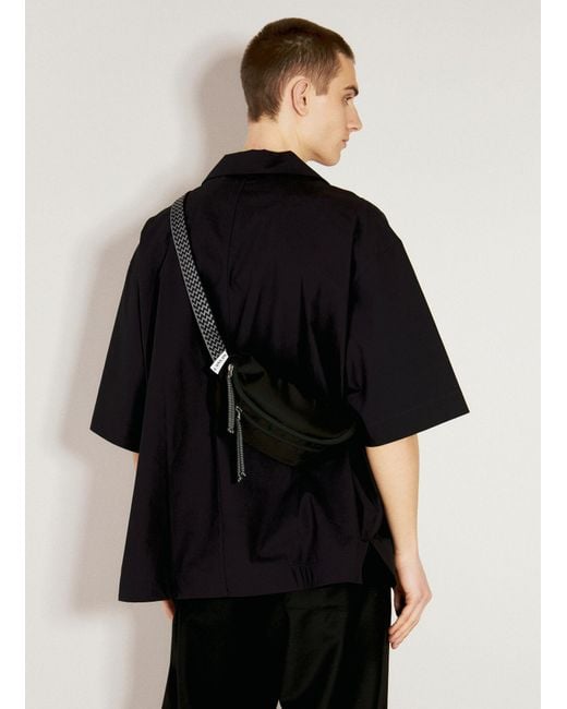 Lanvin Black Small Curb Beltbag for men
