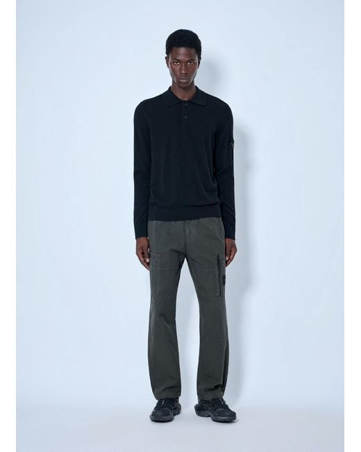 Stone Island Blue Cargo Utility Pants for men