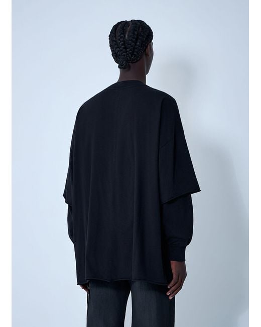 Rick Owens Blue Drkshdw Tommy Hustler Sweat T-Shirt for men