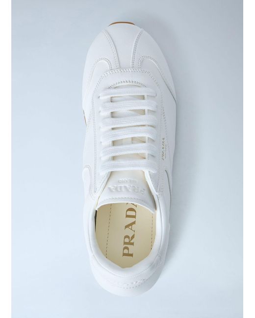 Prada Blue Nappa Leather Sneakers