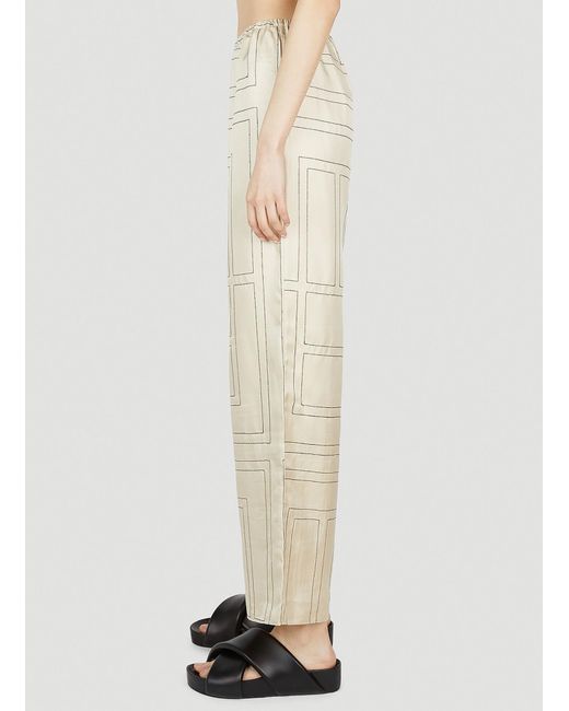 Totême  Natural Monogram Pyjama Pants