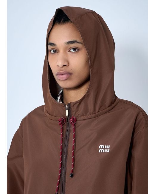 Miu Miu Brown Hooded Jacket