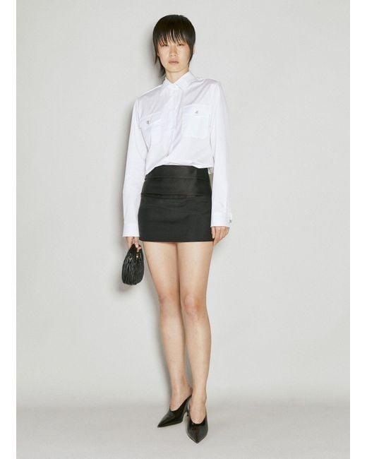 Prada White Classic Shirt With Embellished Buttons
