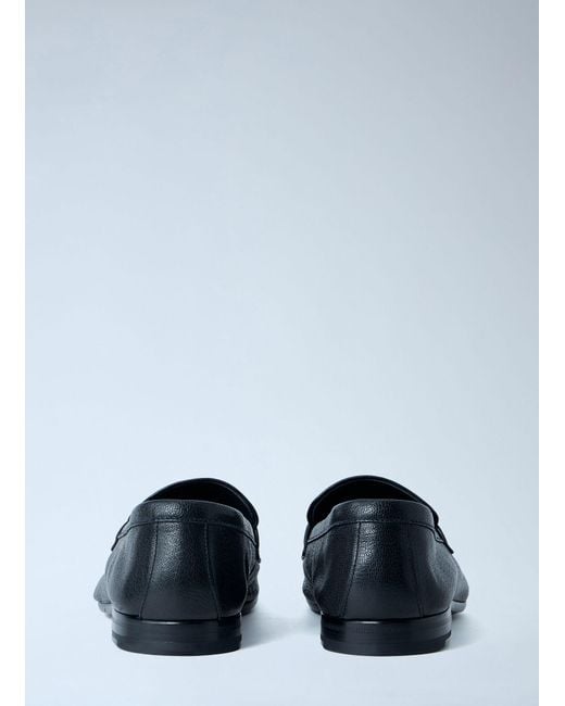 Prada Blue Leather Loafers for men